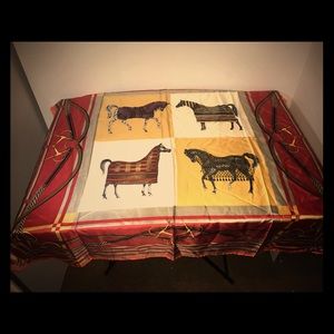 Vintage HERMES Equestrian 35" Silk Scarf